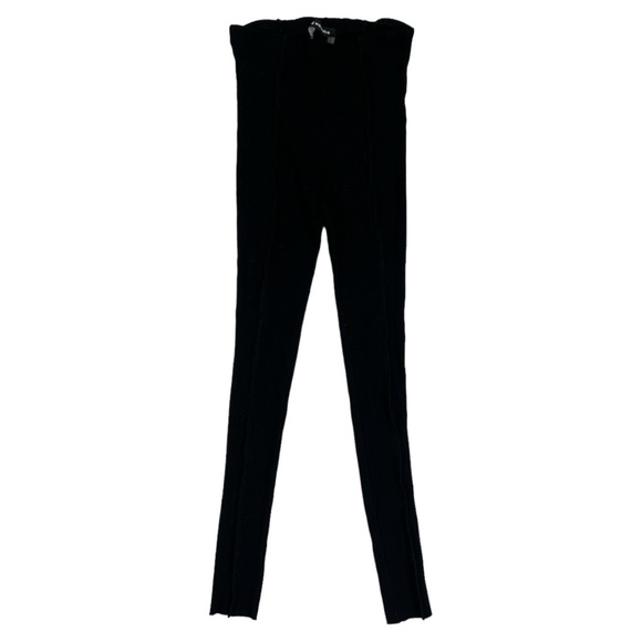 Naked Wardrobe All Snatched Everything Rib Knit Leggings in Black Size Medium - Picture 2 of 5